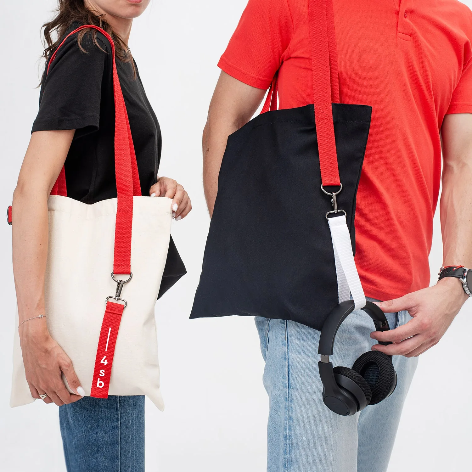 Шоппер Superbag (неокрашенный с красным) фото 7