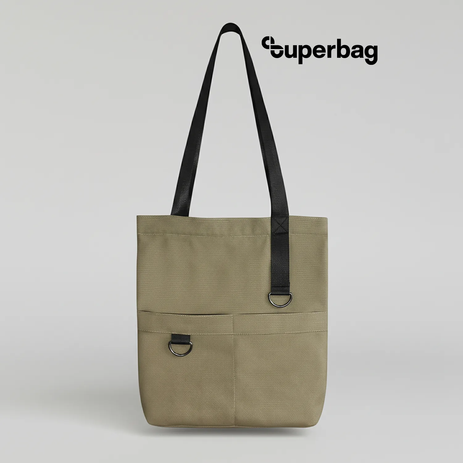 Шоппер Superbag ZIP, с двумя карманами и молнией (песочный)