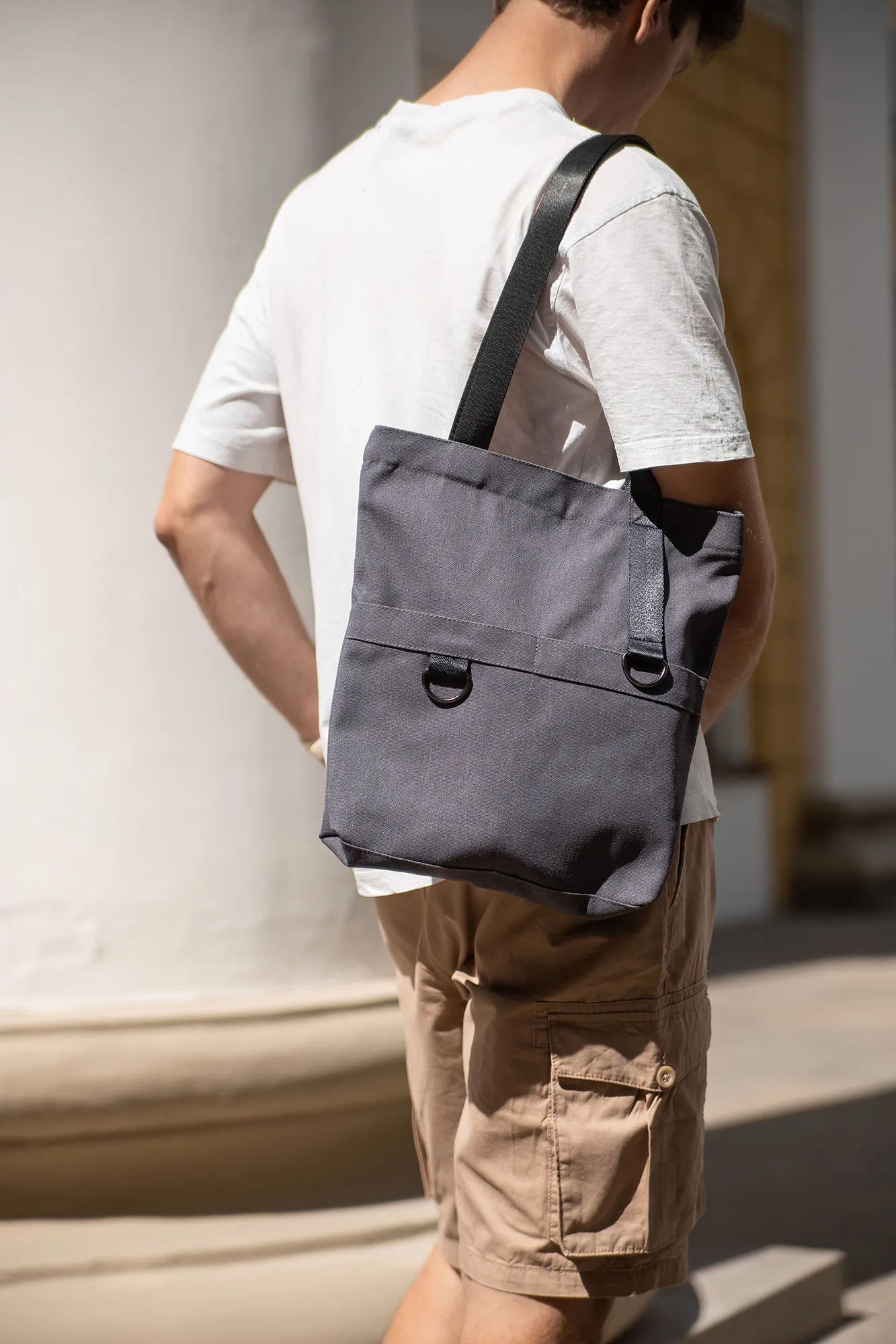Шоппер Superbag ZIP, с двумя карманами и молнией (серый) фото 5