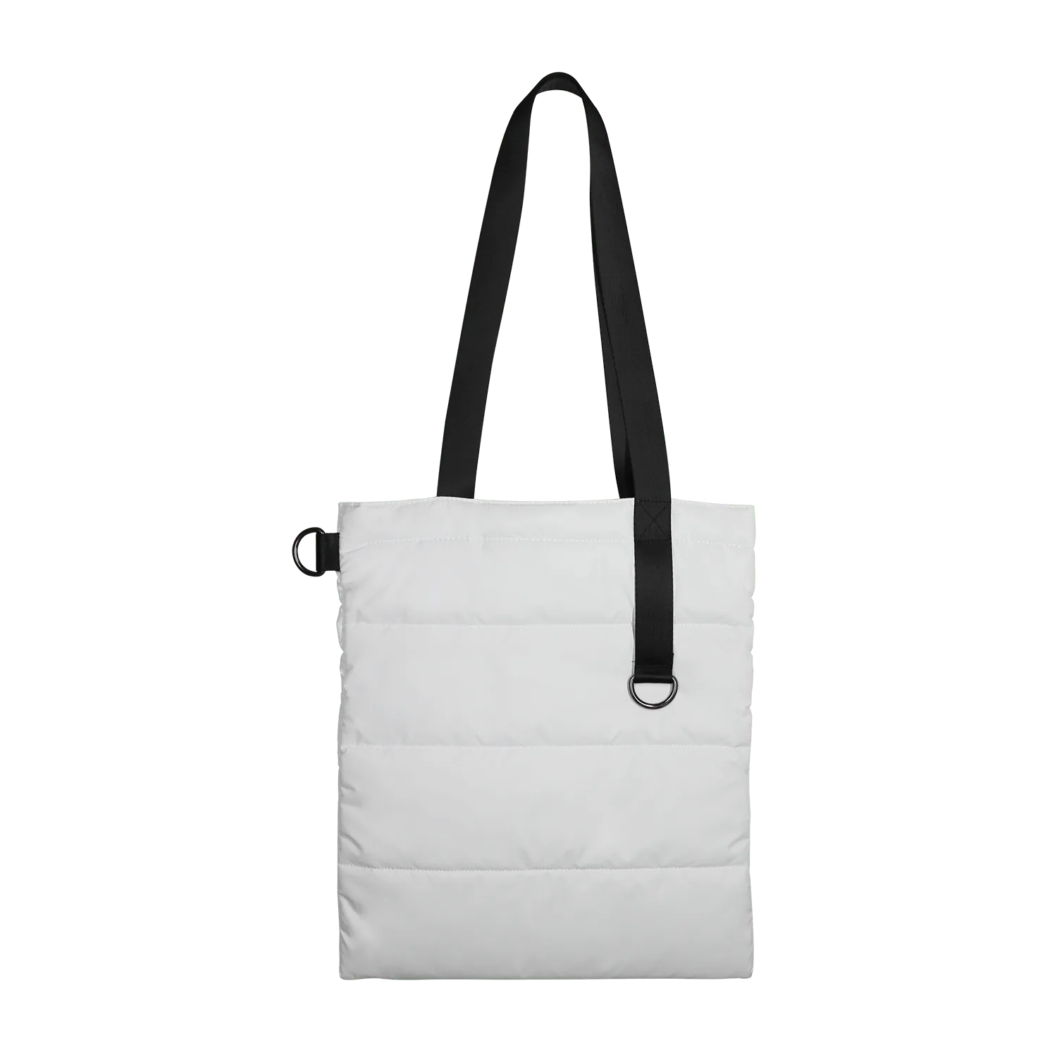 Шоппер Superbag Bubble, стёганый, с магнитной кнопкой (белый с черным) фото 2