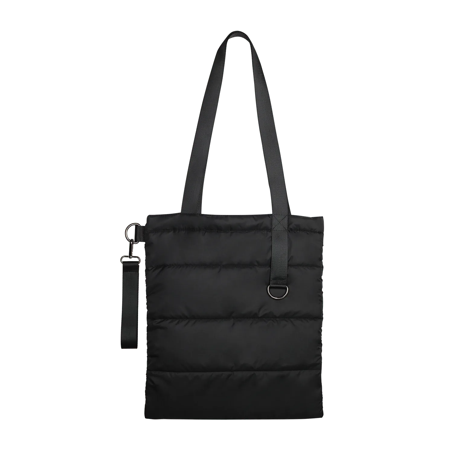 Шоппер Superbag Bubble, стёганый, с магнитной кнопкой (черный) фото 4