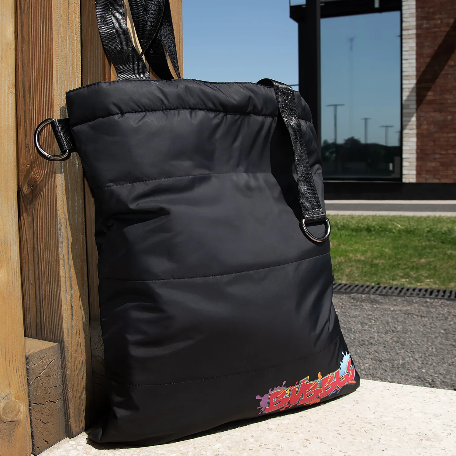 Шоппер Superbag Bubble, стёганый, с магнитной кнопкой (черный) фото 12