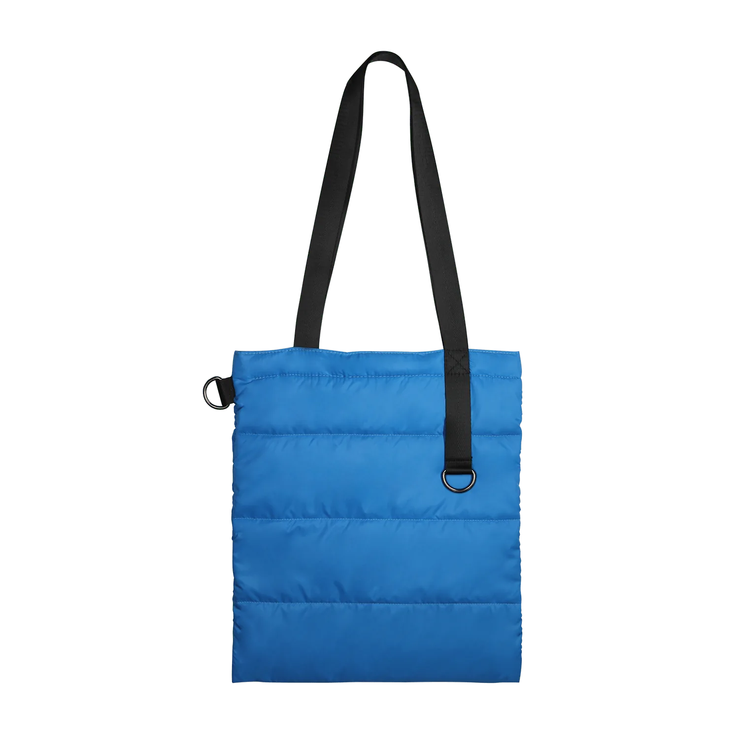 Шоппер Superbag Bubble, стёганый, с магнитной кнопкой (голубой с черным) фото 2
