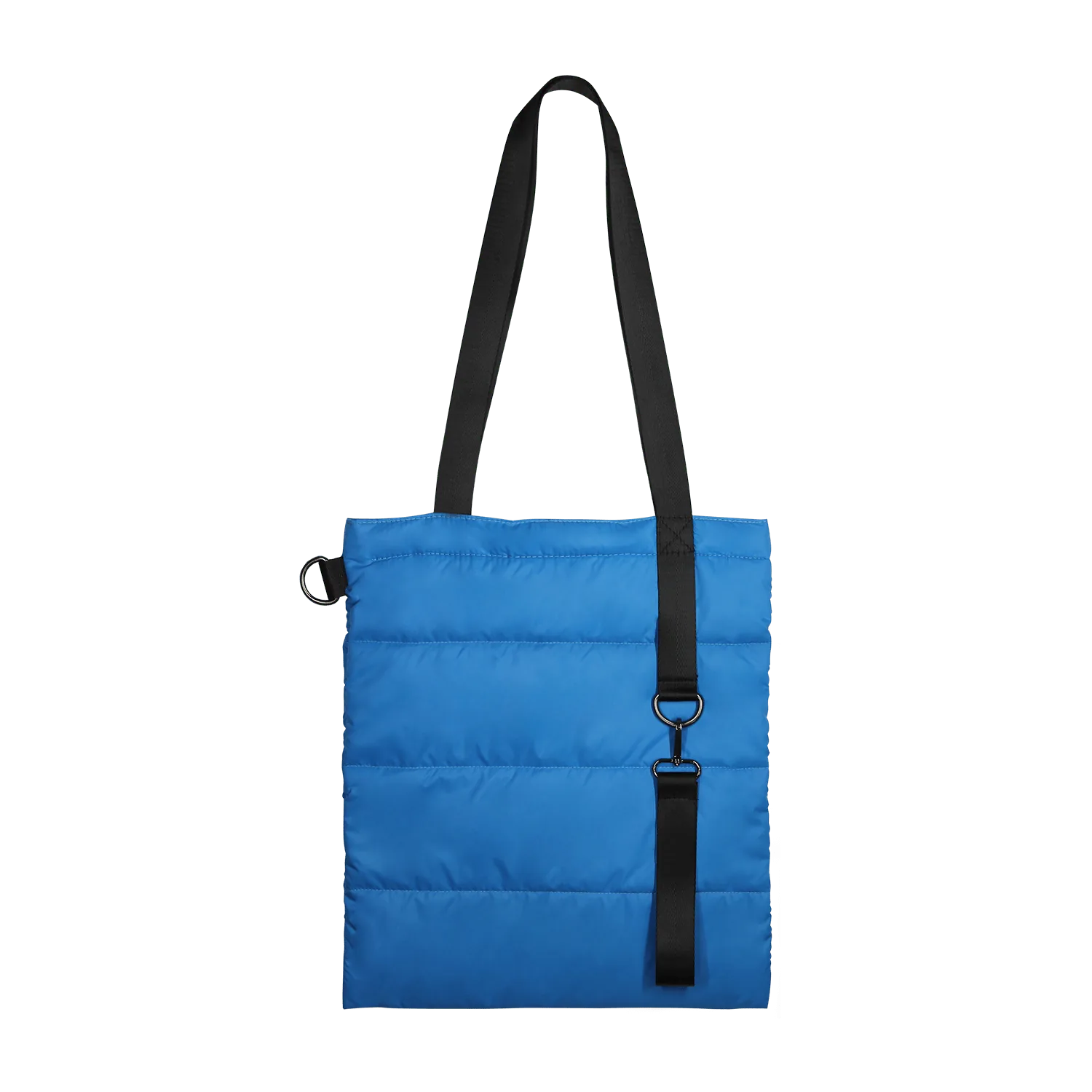 Шоппер Superbag Bubble, стёганый, с магнитной кнопкой (голубой с черным) фото 3