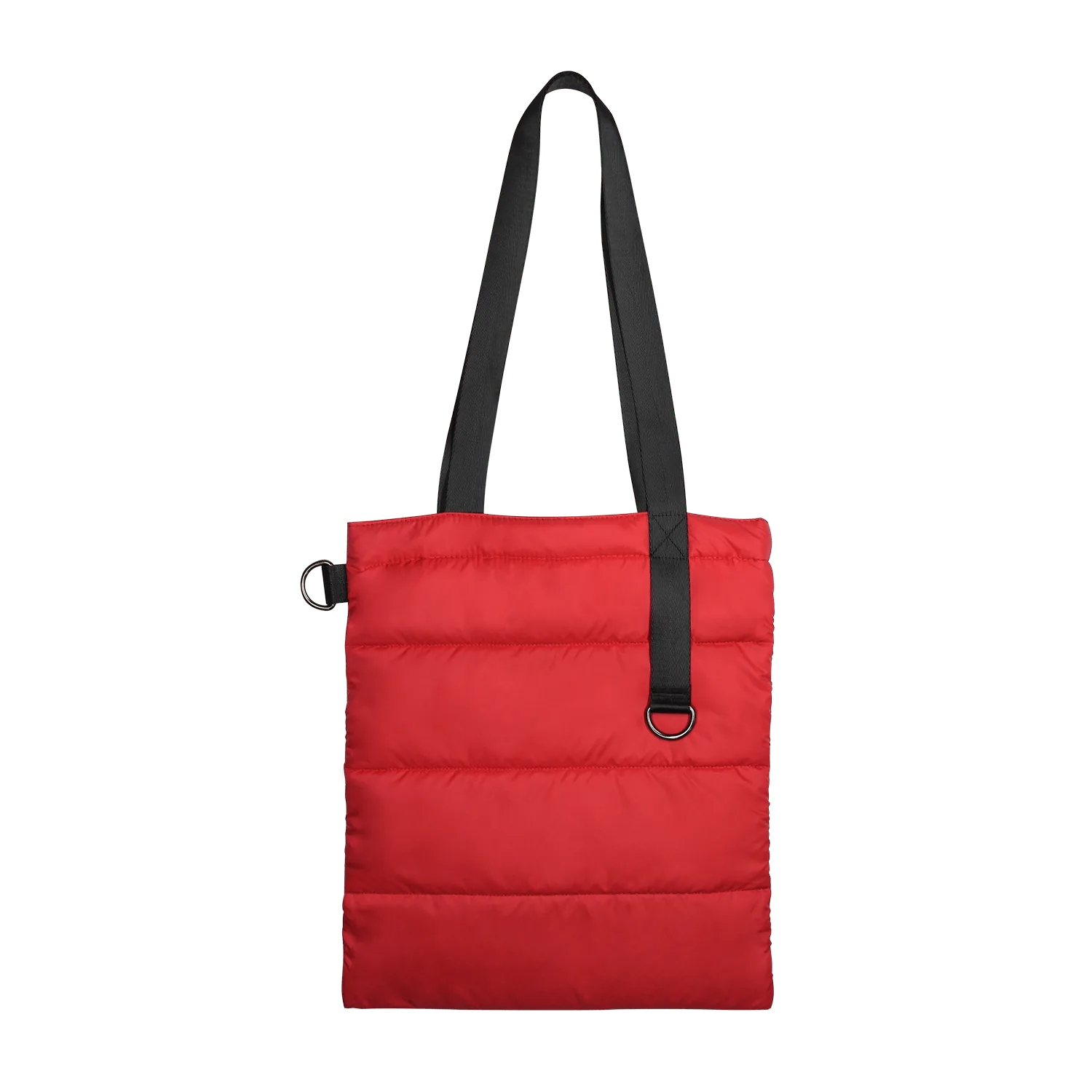 Шоппер Superbag Bubble, стёганый, с магнитной кнопкой (красный с чёрным) фото 2