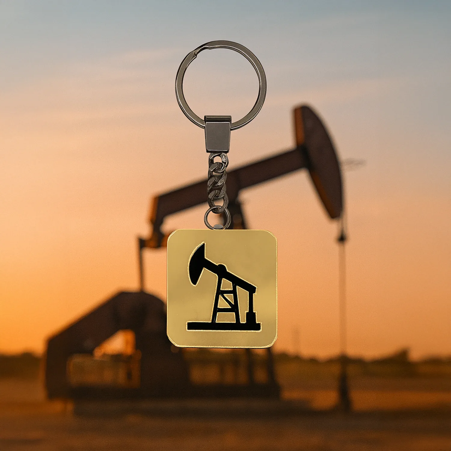 Брелок-обвес Нефтяная вышка (золотой с черным) фото 6