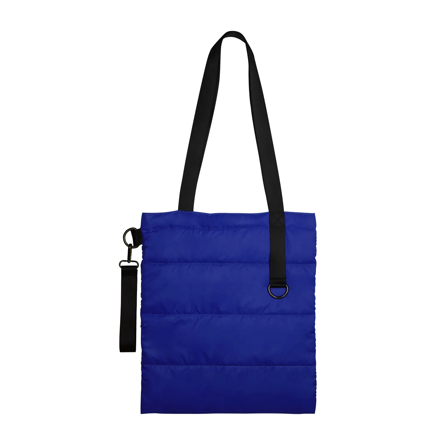 Шоппер Superbag Bubble New, стёганый, со скрытой магнитной кнопкой (синий с чёрным) фото 4
