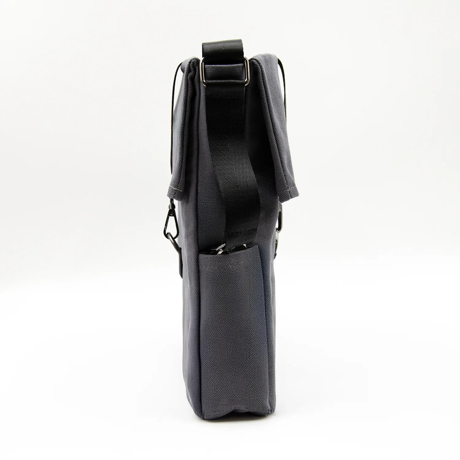 Шоппер Superbag Companion, с тремя отделениями, боковым креплением (карабин) и карманом (серый с черным) фото 7
