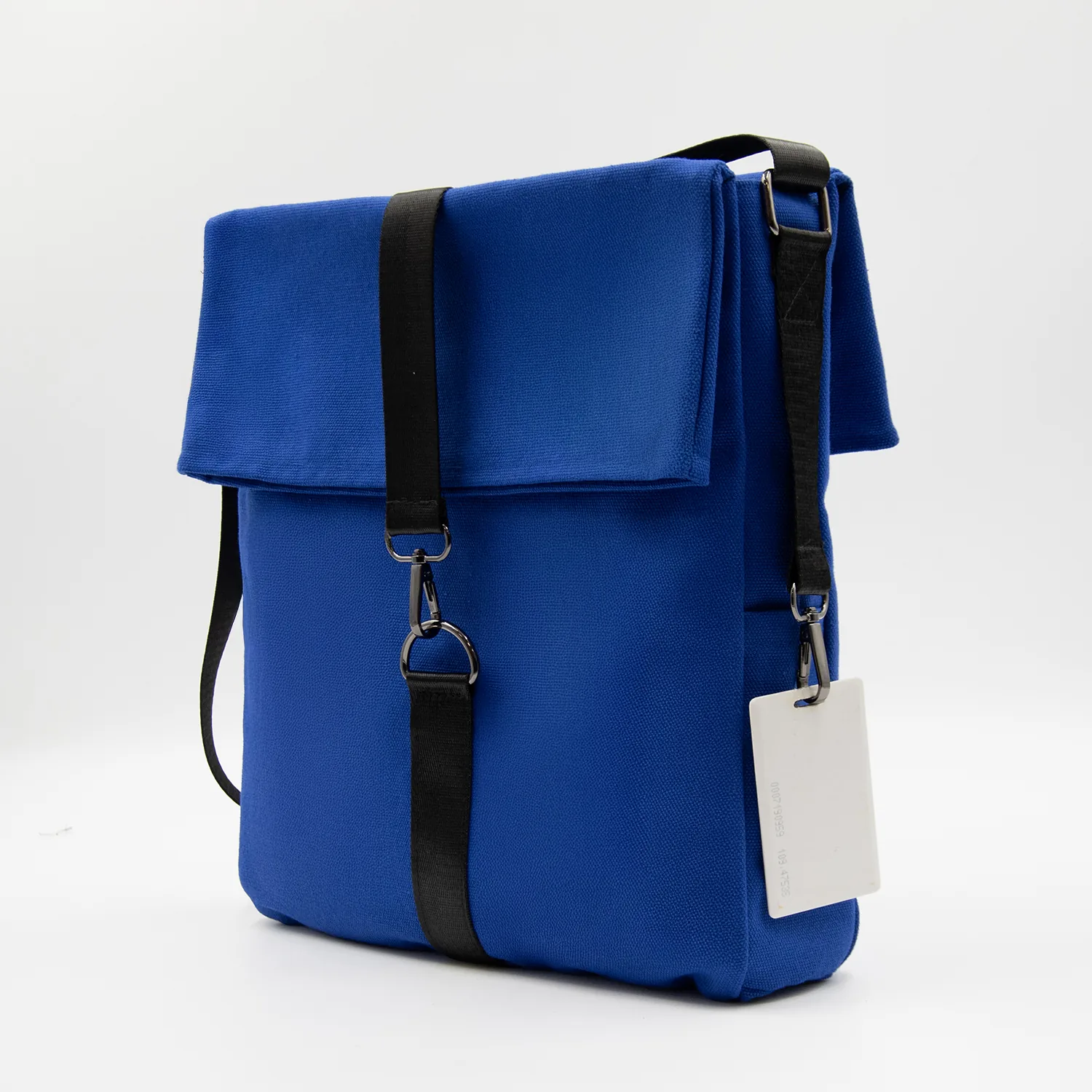 Шоппер Superbag Companion, с тремя отделениями, боковым креплением (карабин) и карманом (синий с черным) фото 6