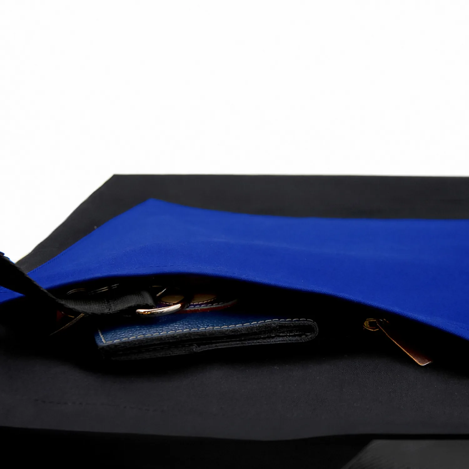 Шоппер Superbag Big Pocket, с карманом на молнии (черный с синим) фото 5