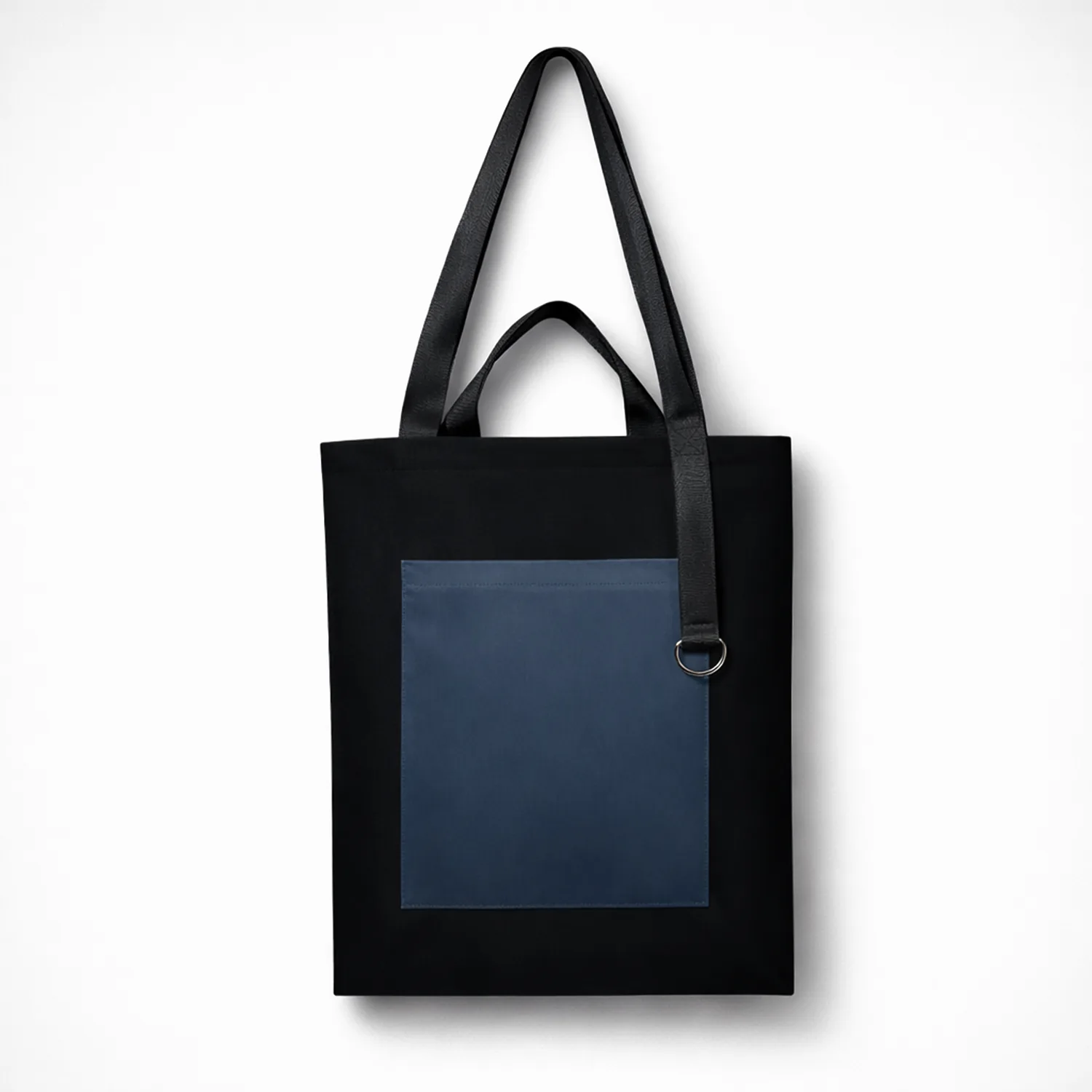 Шоппер Superbag Big Pocket, с карманом на молнии (черный с темно-серым) фото 2