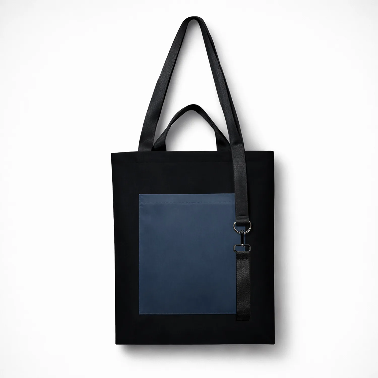 Шоппер Superbag Big Pocket, с карманом на молнии (черный с темно-серым) фото 3