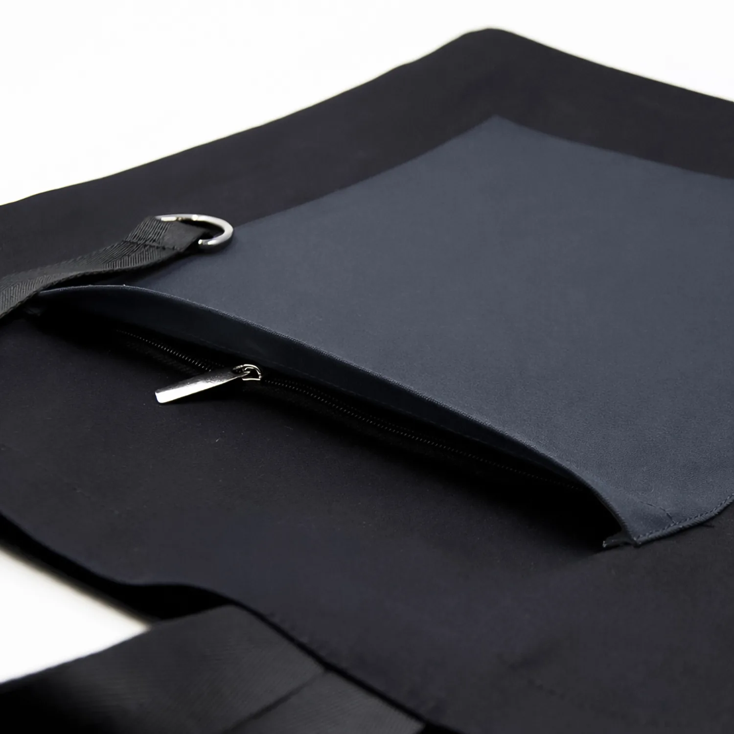 Шоппер Superbag Big Pocket, с карманом на молнии (черный с темно-серым) фото 4