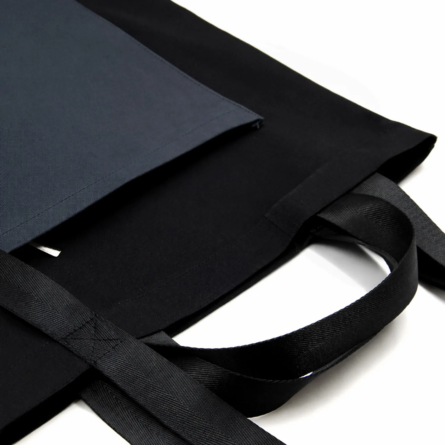 Шоппер Superbag Big Pocket, с карманом на молнии (черный с темно-серым) фото 6