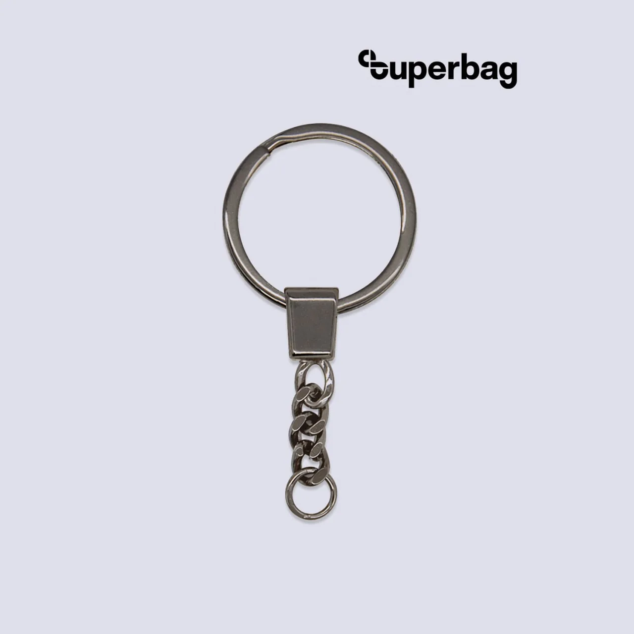 Кольцо с цепочкой Ring для обвеса, L=7см (чёрный никель)