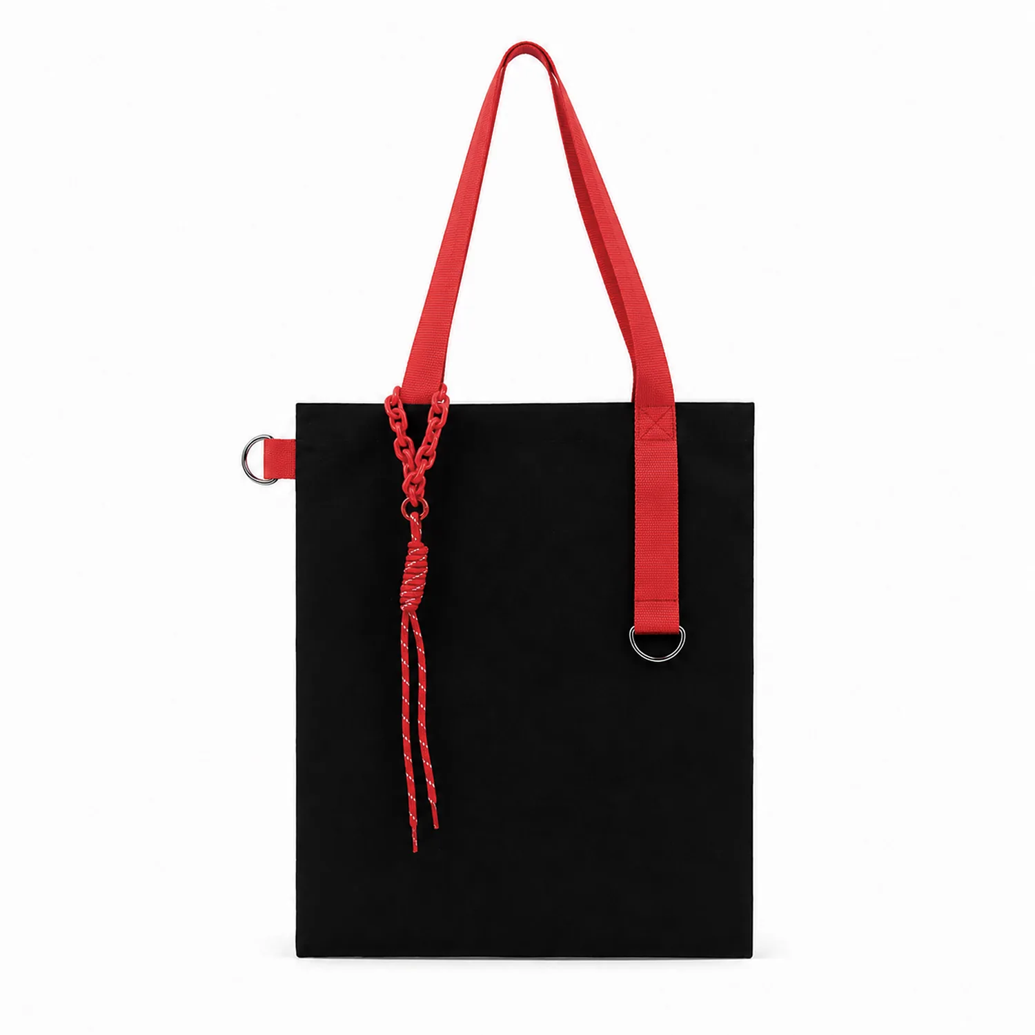 Набор Superbag Red accent: шоппер с обвесом (чёрный с красным) фото 2