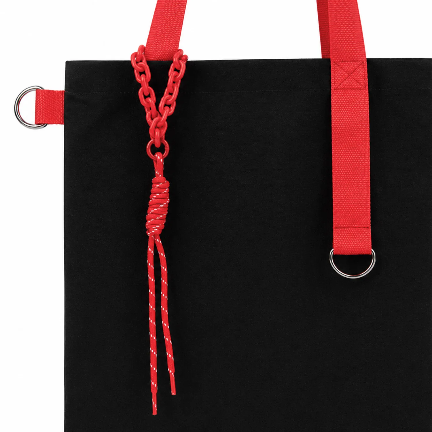 Набор Superbag Red accent: шоппер с обвесом (чёрный с красным) фото 3