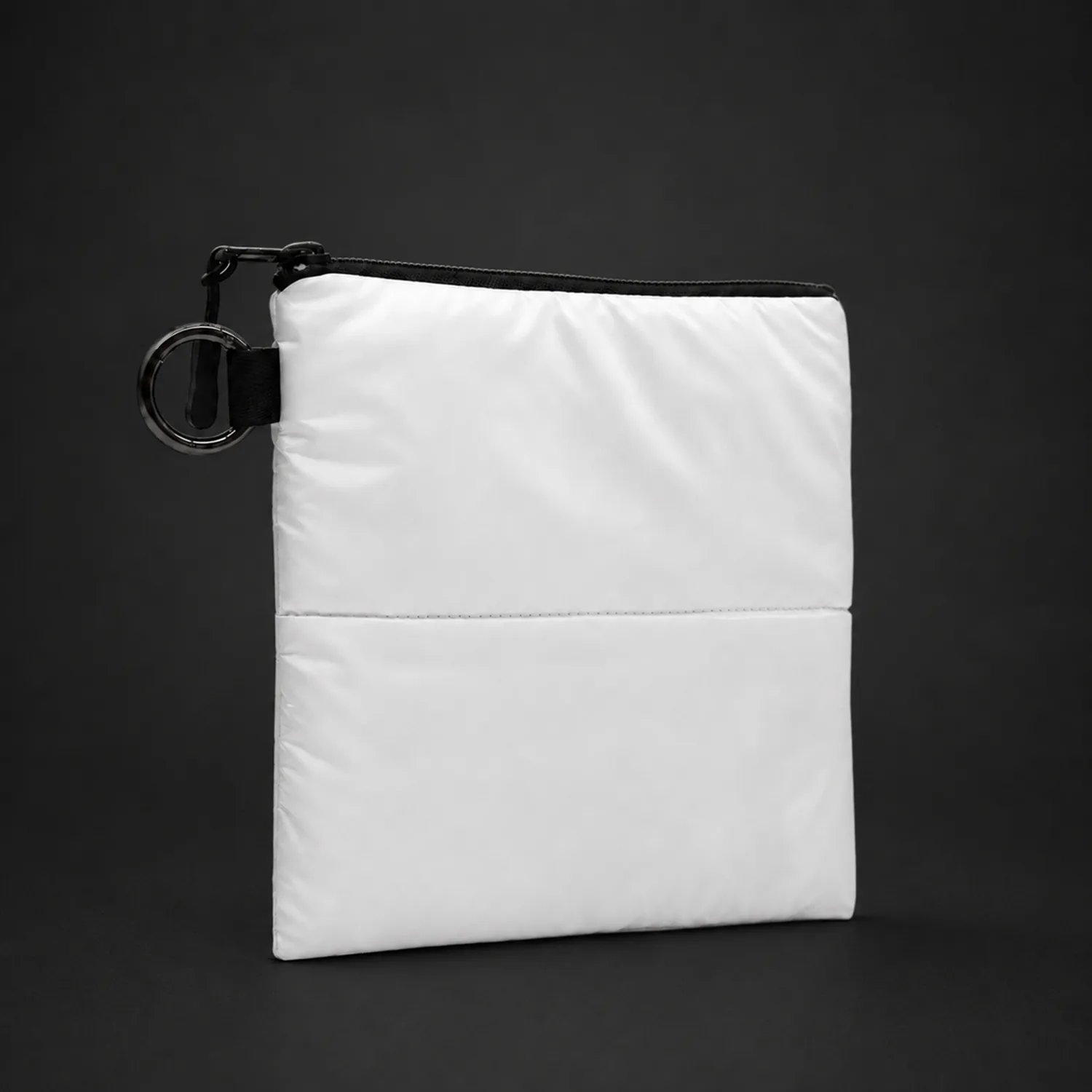 Органайзер для мелочей Superbag Bubble, стёганый, на молнии, с креплением на кольцо-карабин (белый) фото 3
