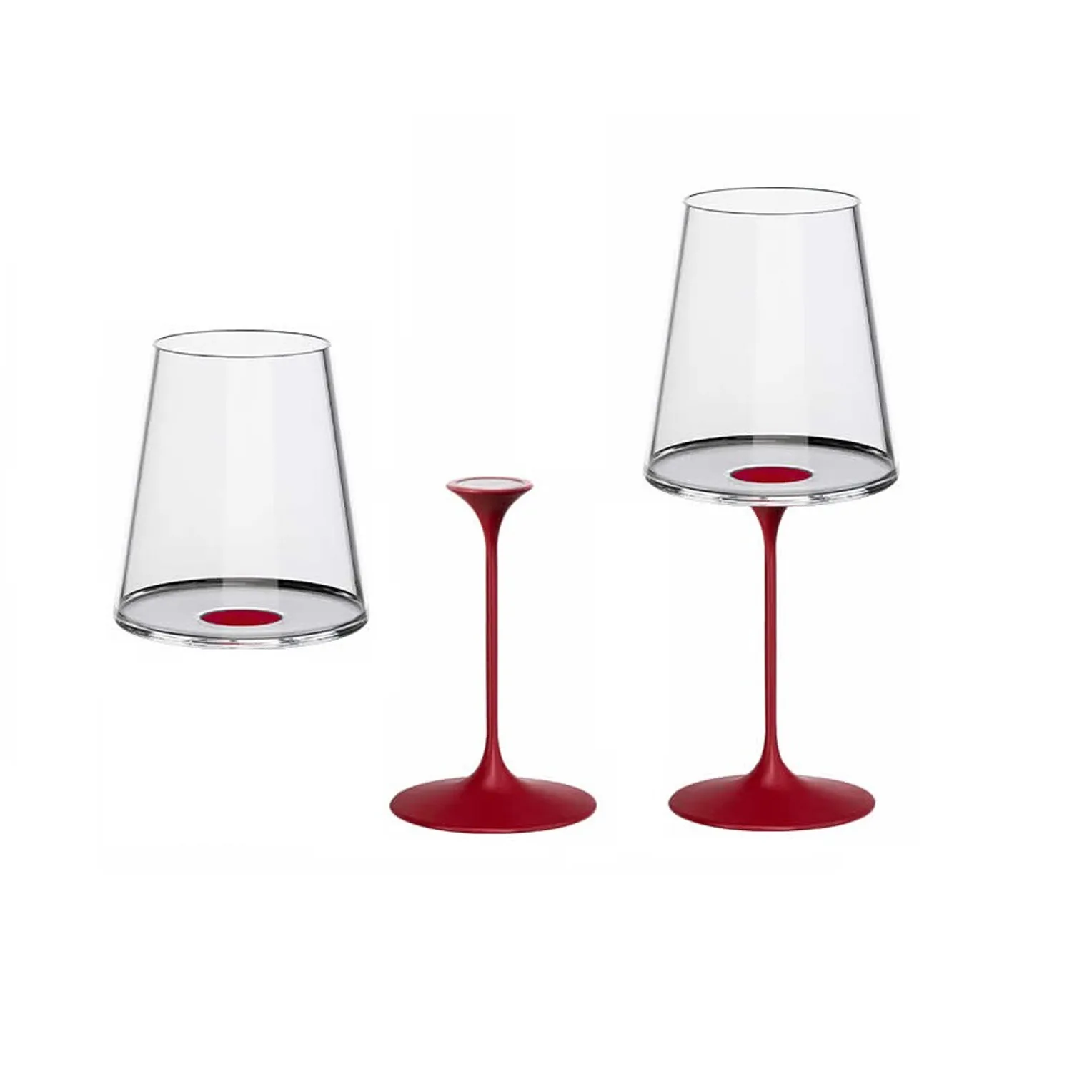 Хрустальный бокал для красного вина на магните Trebonn SplitGlass, 2 шт, 450 мл фото 4