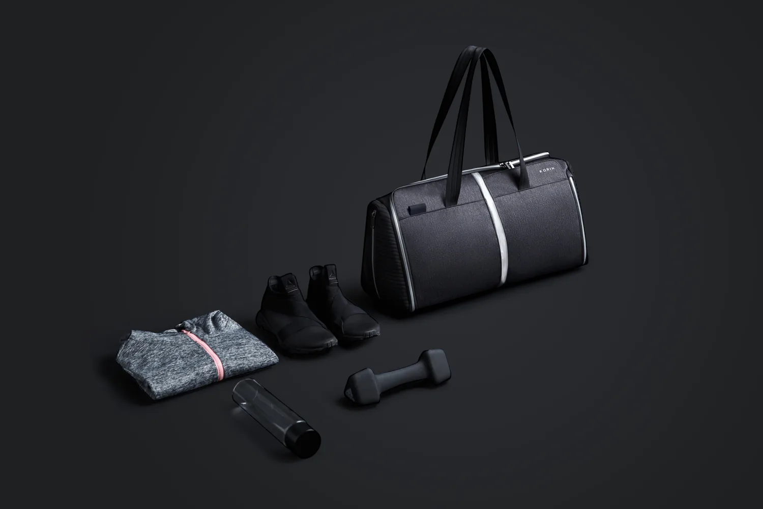 Спортивная KORIN сумка FlexPack Gym 49х26х23 см, темно-серая фото 24