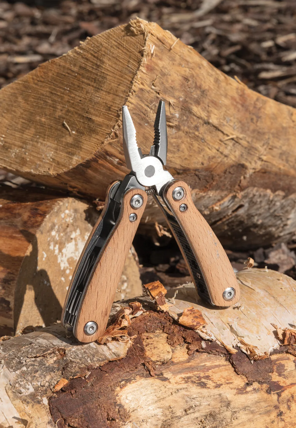 Мини-мультитул Wood, коричневый фото 5