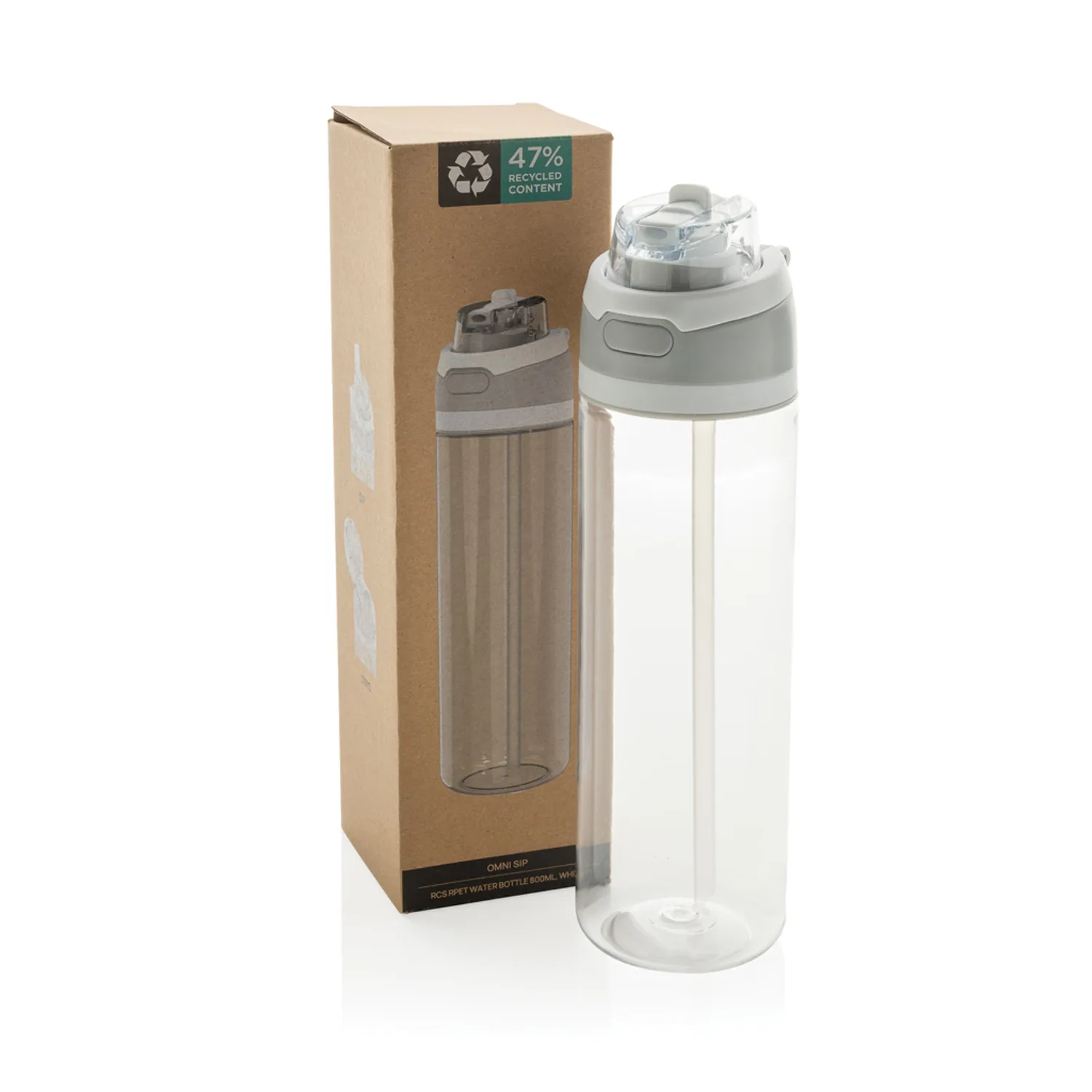 Бутылка для воды Omni Sip из rPET RCS, 800 мл фото 3