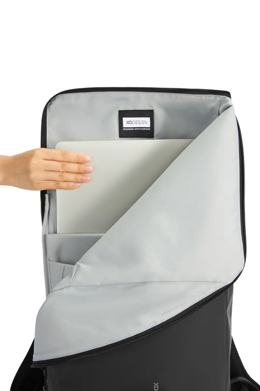 Антикражный водонепроницаемый рюкзак Urban Flap-Top, черный фото 15