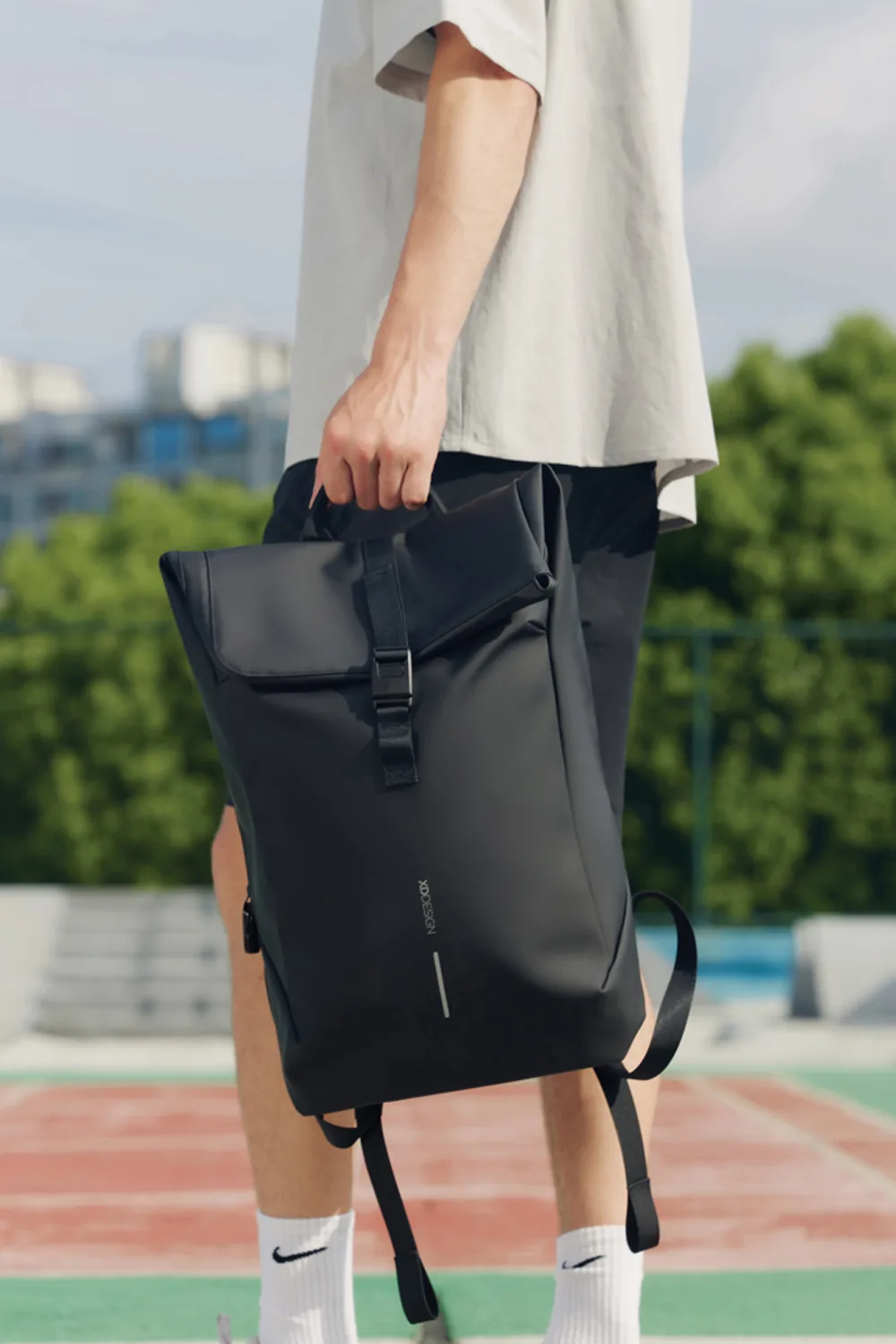 Антикражный водонепроницаемый рюкзак Urban Flap-Top, черный фото 32