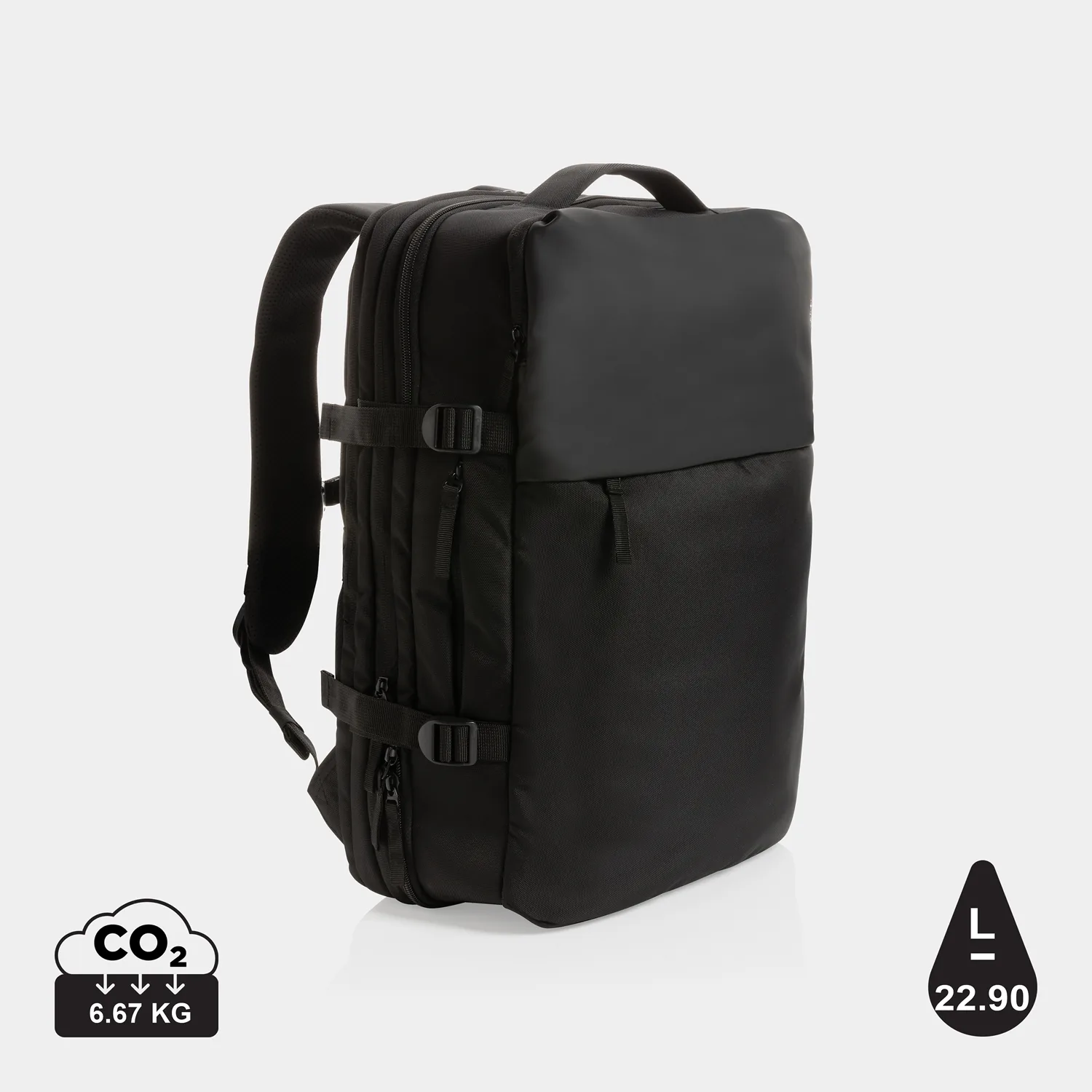 Рюкзак для путешествий Swiss Peak из rPET AWARE™ с регулируемым объемом, 15.6" фото 16