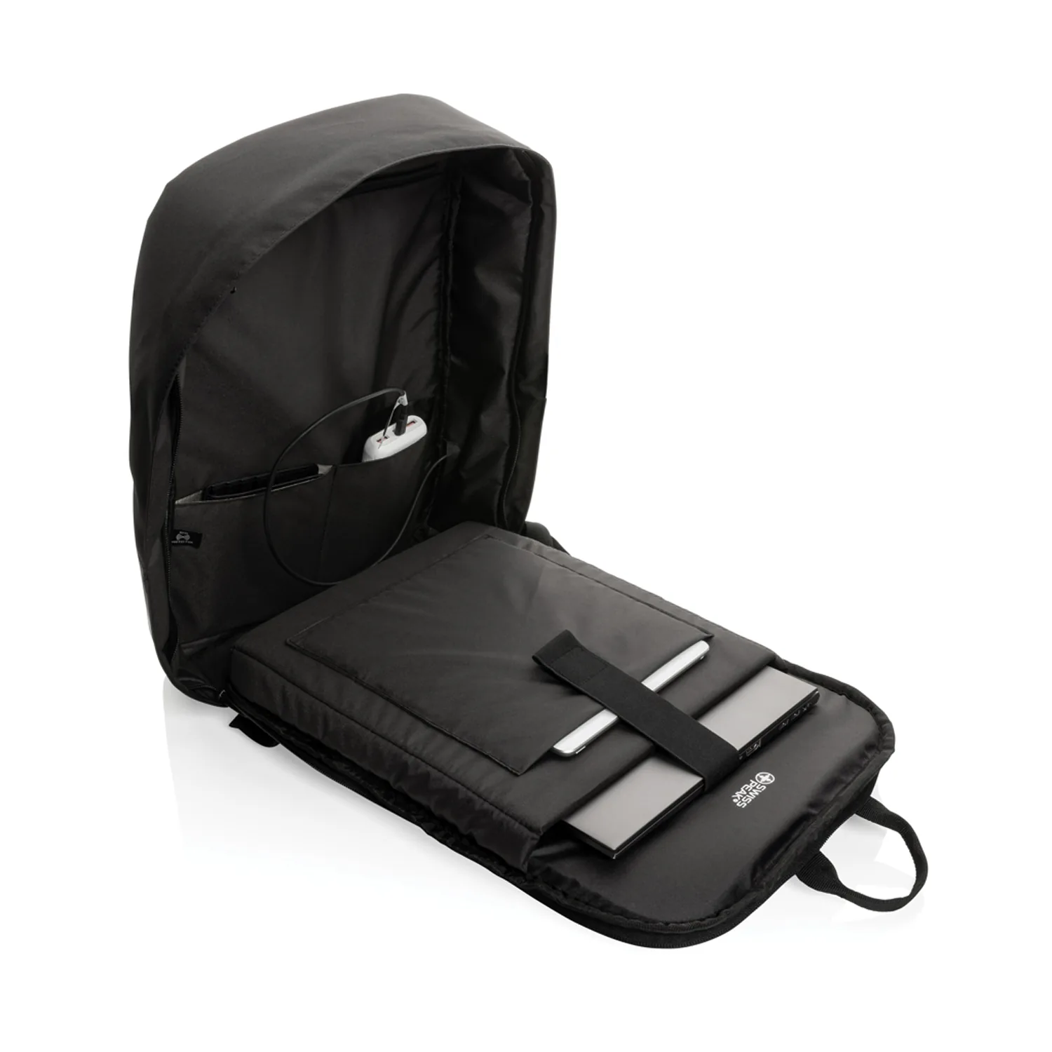 Антикражный рюкзак для ноутбука Swiss Peak с RFID-защитой из rPET AWARE™, 15,6’’ фото 2