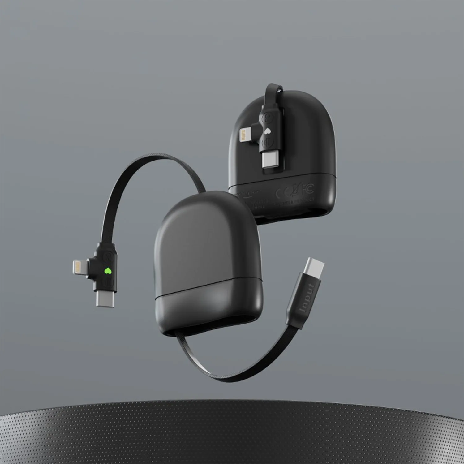 Кабель Xoopar ICE-R с ретрактором 2 в 1, разъёмы USB-C и Lightning, 60 Вт фото 6